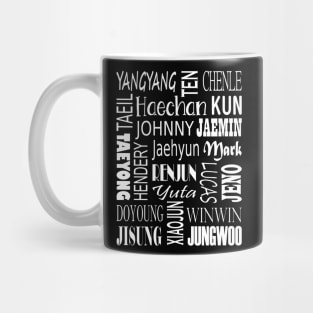 NCT MEMBERS NAMES COLLAGE WHITE Mug